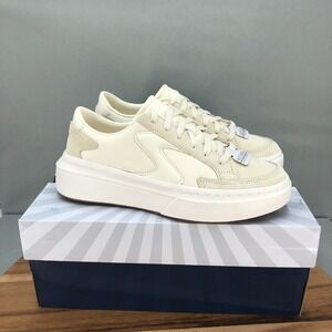 Skechers Court Classics Sneakers‎ Womens 7.5 Cream Comfort Cushion Shoes